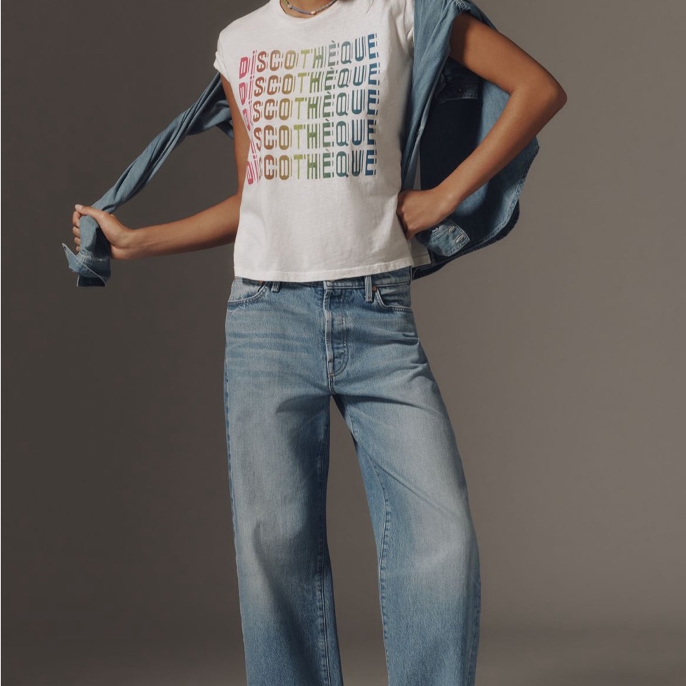 MOTHER Blue Straight Leg Denim